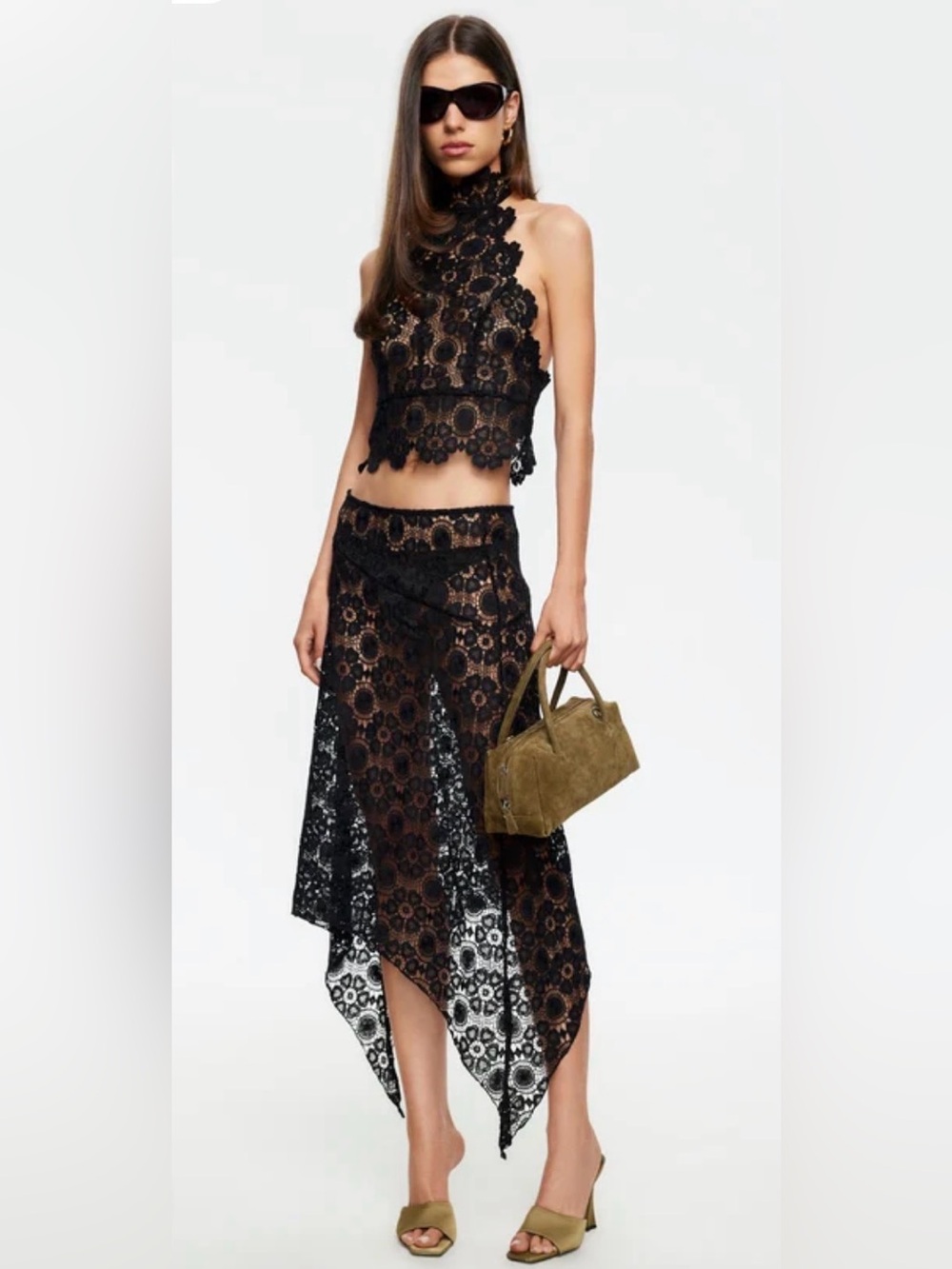 Lioness Trophy Midi Skirt | noir A1